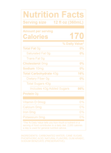 Load image into Gallery viewer, Parlor Beverages Birch Beer Nutritional Facts