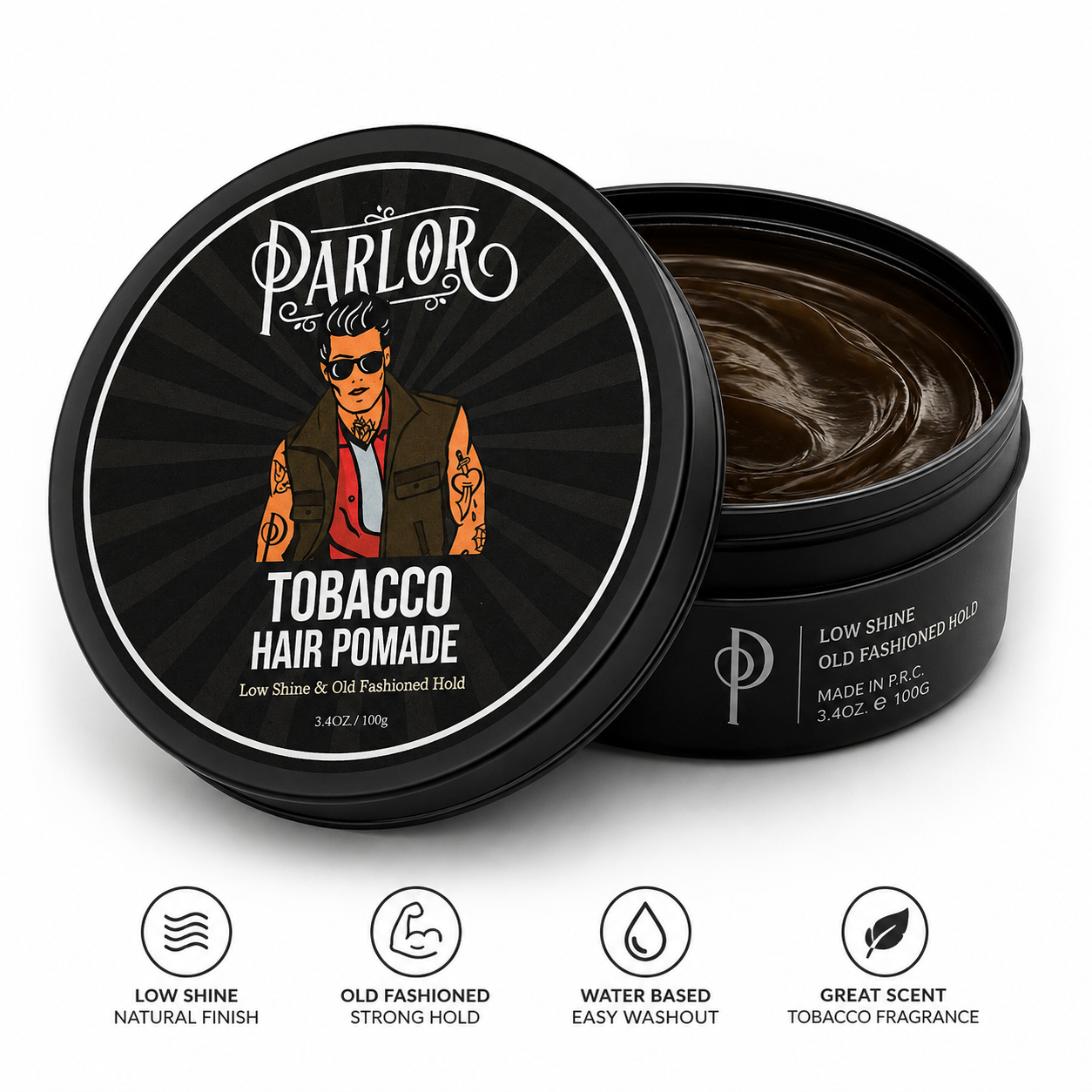 tobacco pomade Gentleman's Finest Sweet Introducing a wax that offers respectable hold coupled with ideal flexibility and the positive healing benefits of plant oils ImmortalTobacco Perfumed Matte Pomade 100